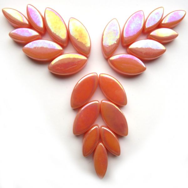 Glass Petals Iridised - Apricot