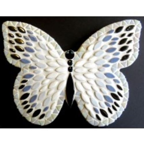 Kit - Silver and white Butterfly