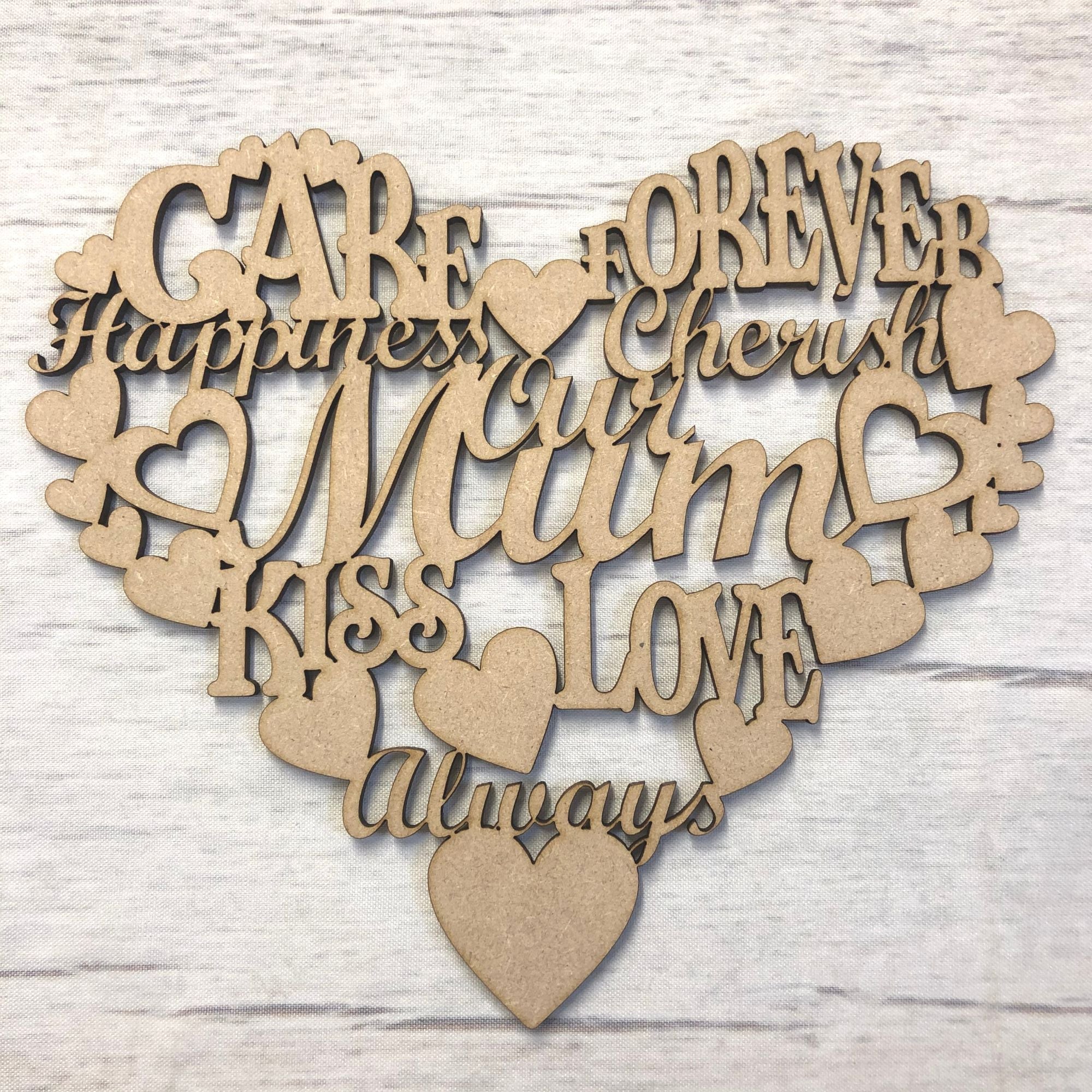 Base MDF - Hanging heart - Large Mothers day gift