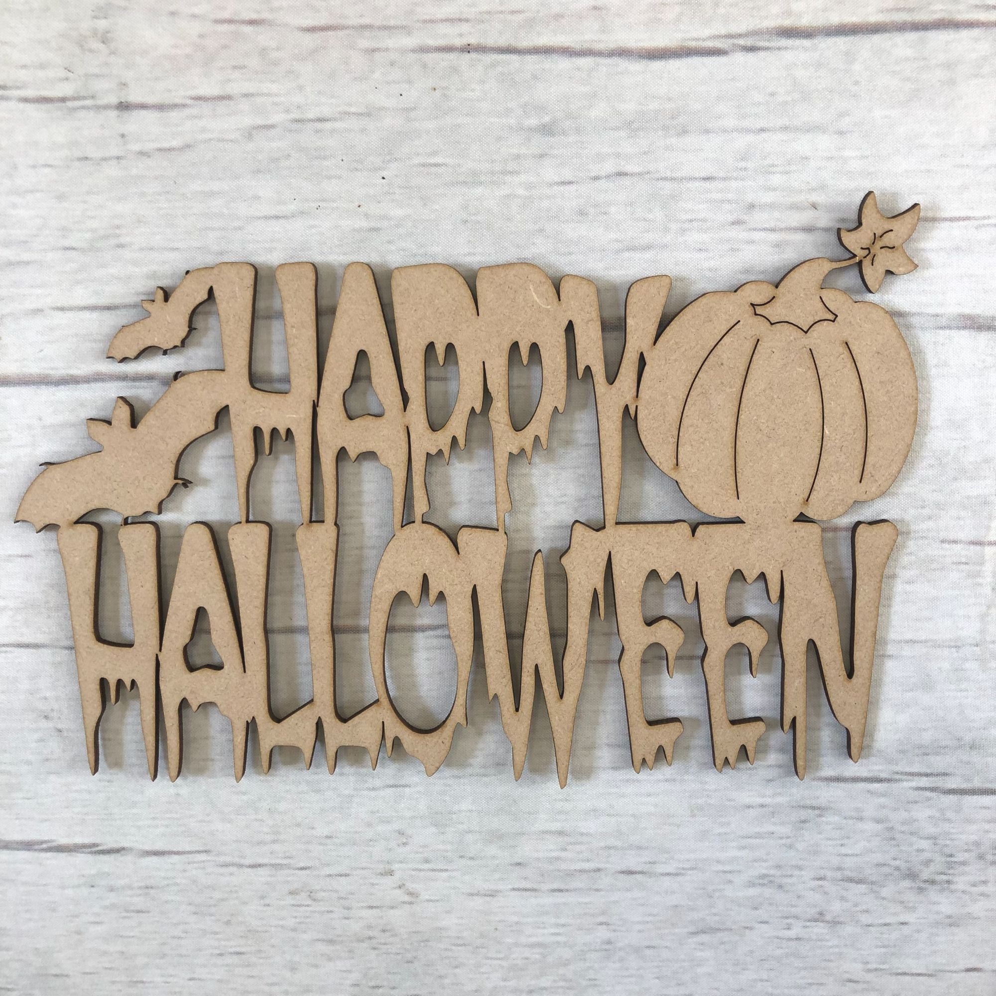 Base MDF - Happy Halloween Sign