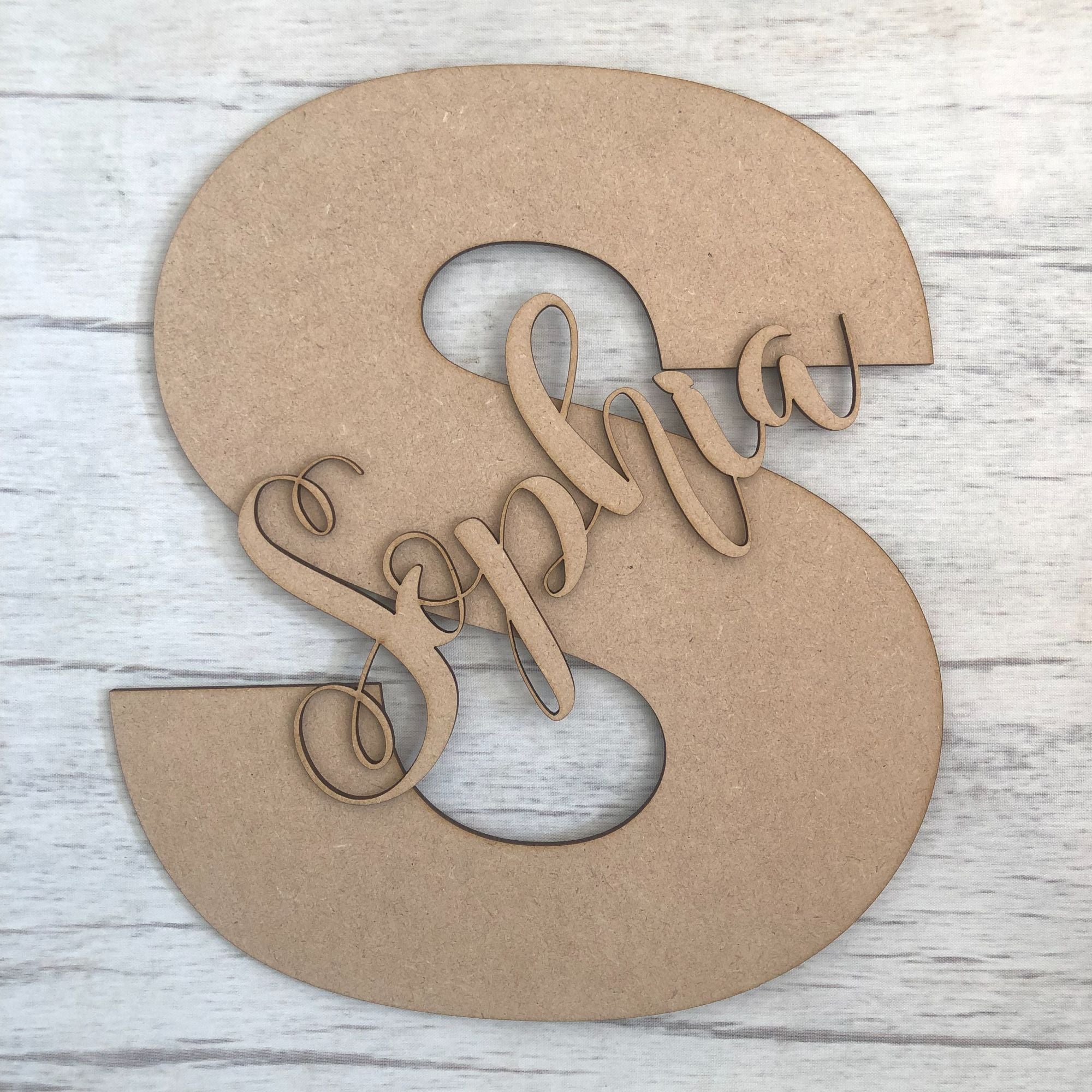 Base MDF - Letter with name - customised