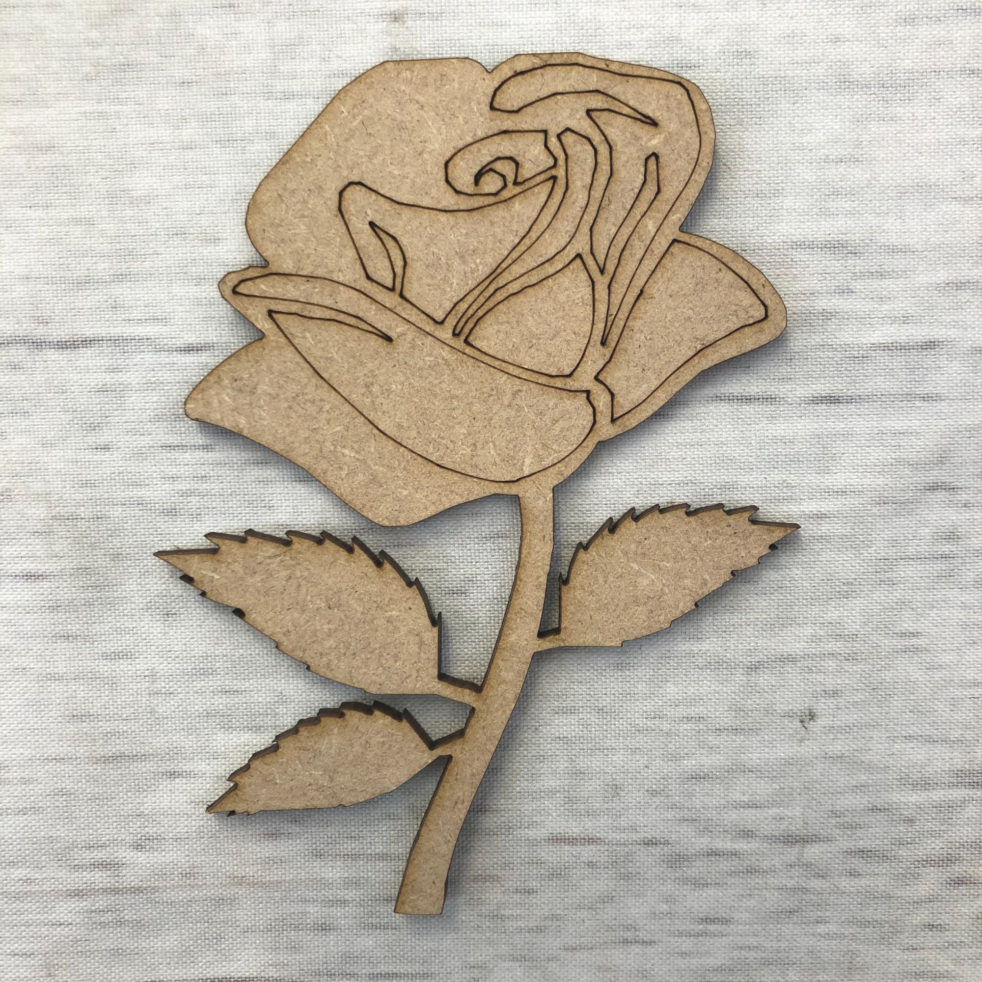 Rose 1 - engraved
