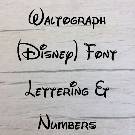 Base MDF - Waltograph (Disney) Letters words and names