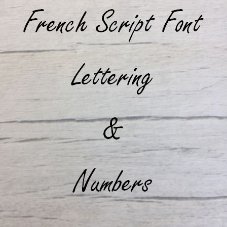 Base MDF - French Script font Letters words and names