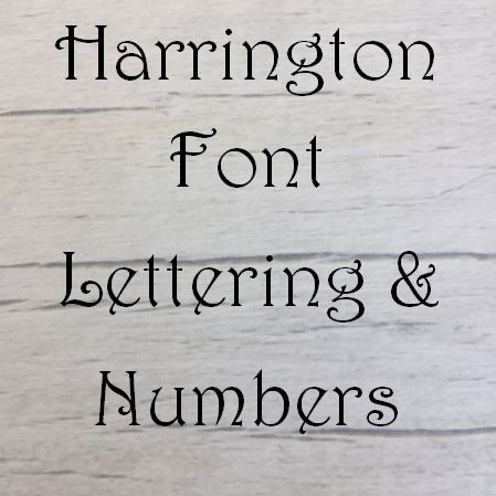 Base MDF - Harrington font Letters words and names