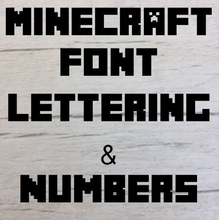 Base MDF - Mine Craft font Letters words and names