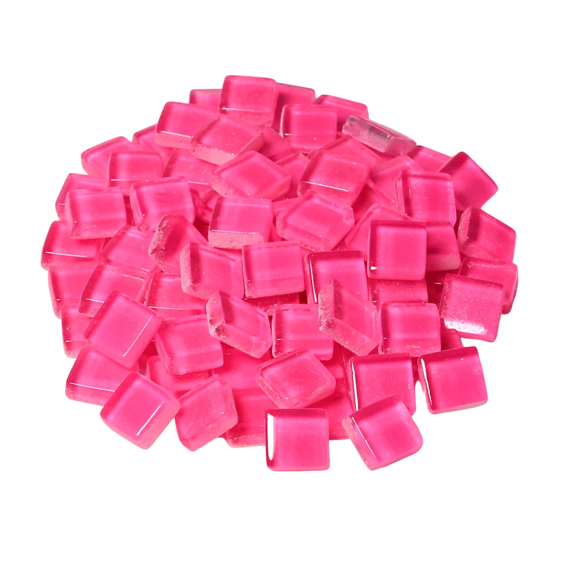 Soft Glass Squares - Pink Glow In The Dark