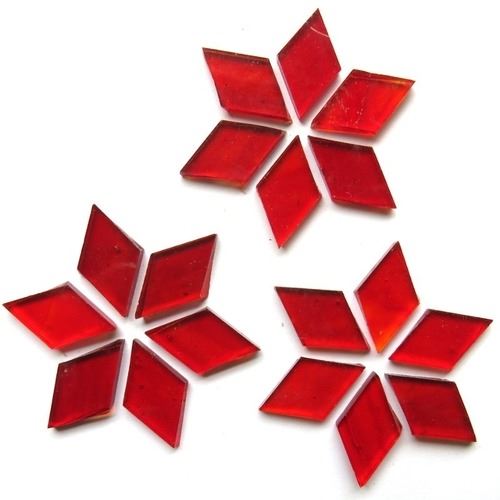 Stained Glass diamonds - Clear Scarlet