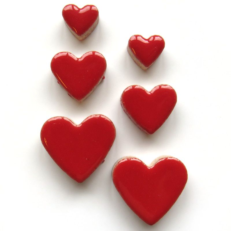 Heart Charm - Poppy Red H401 - 50g