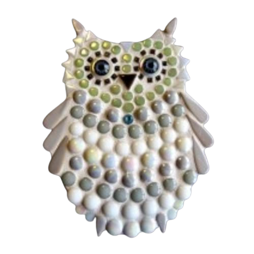 Kit - 16cm White/grey Owl