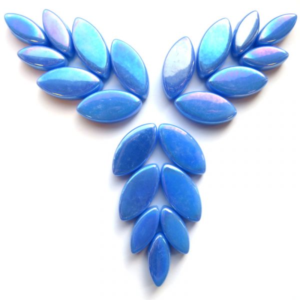 Glass Petals Iridised - True Blue