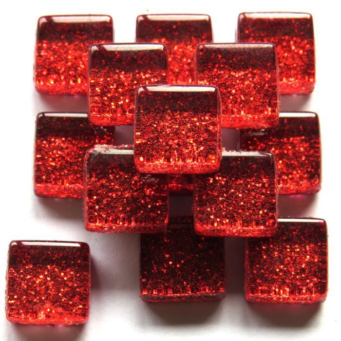 10mm Glitter Loose - Heartbreak Red