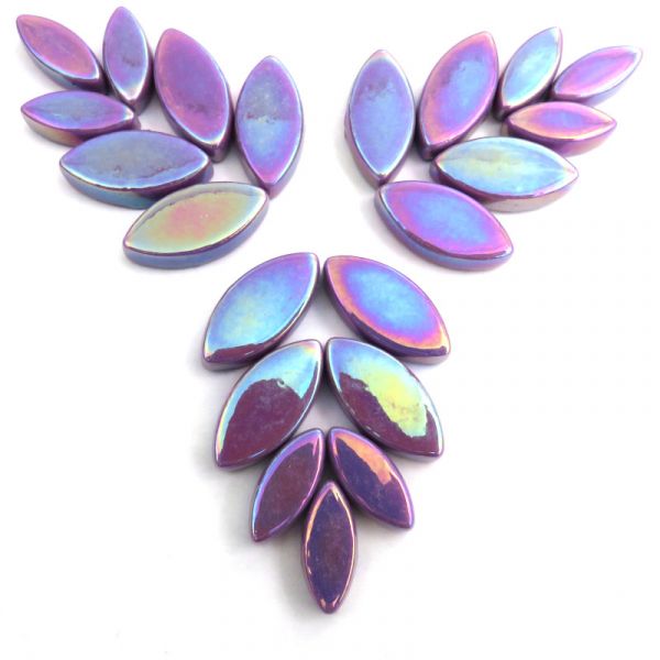 Glass Petals Iridised - Magenta