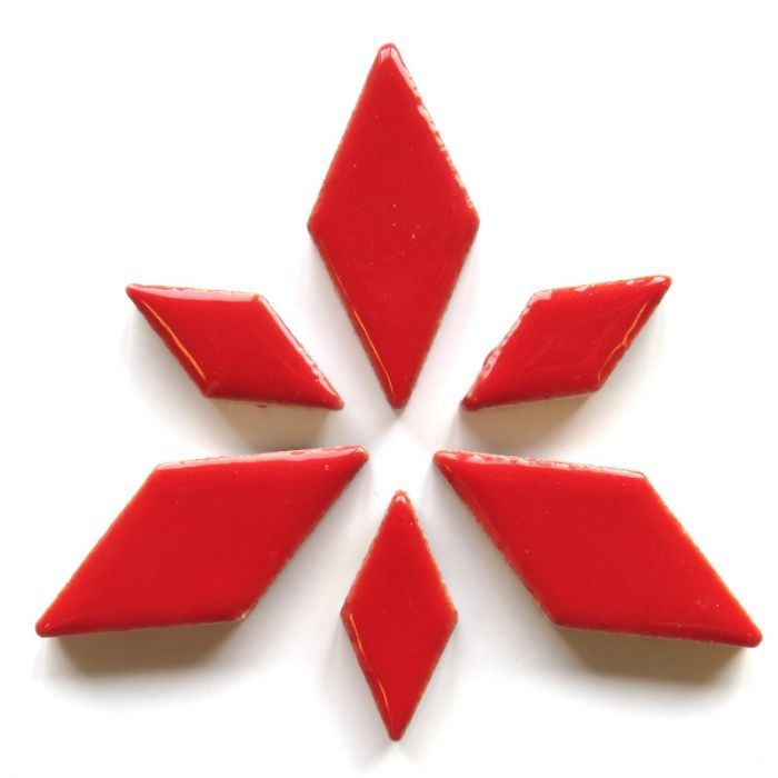 Ceramic Diamonds - Poppy Red