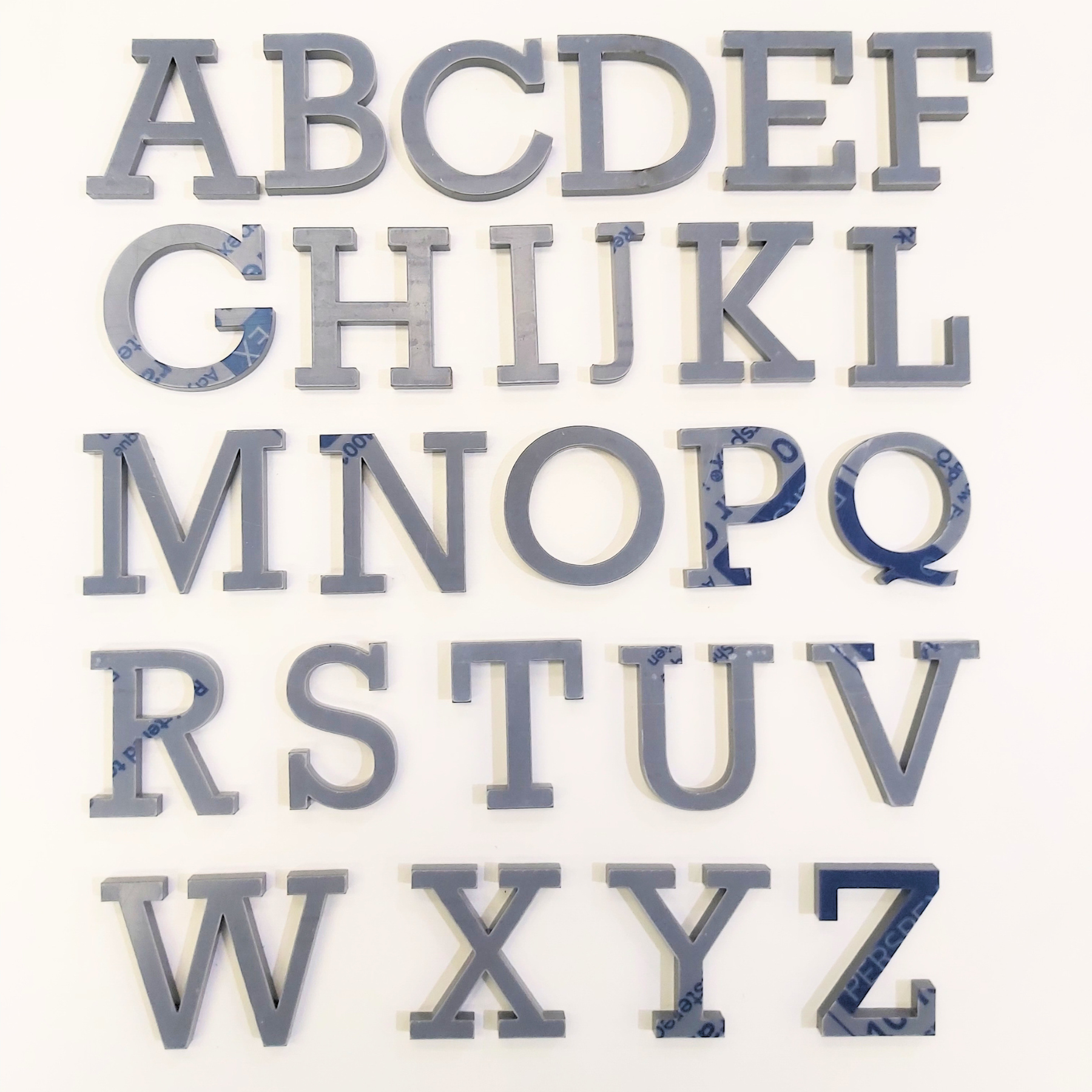 Dark Grey Acrylic Letters A-Z