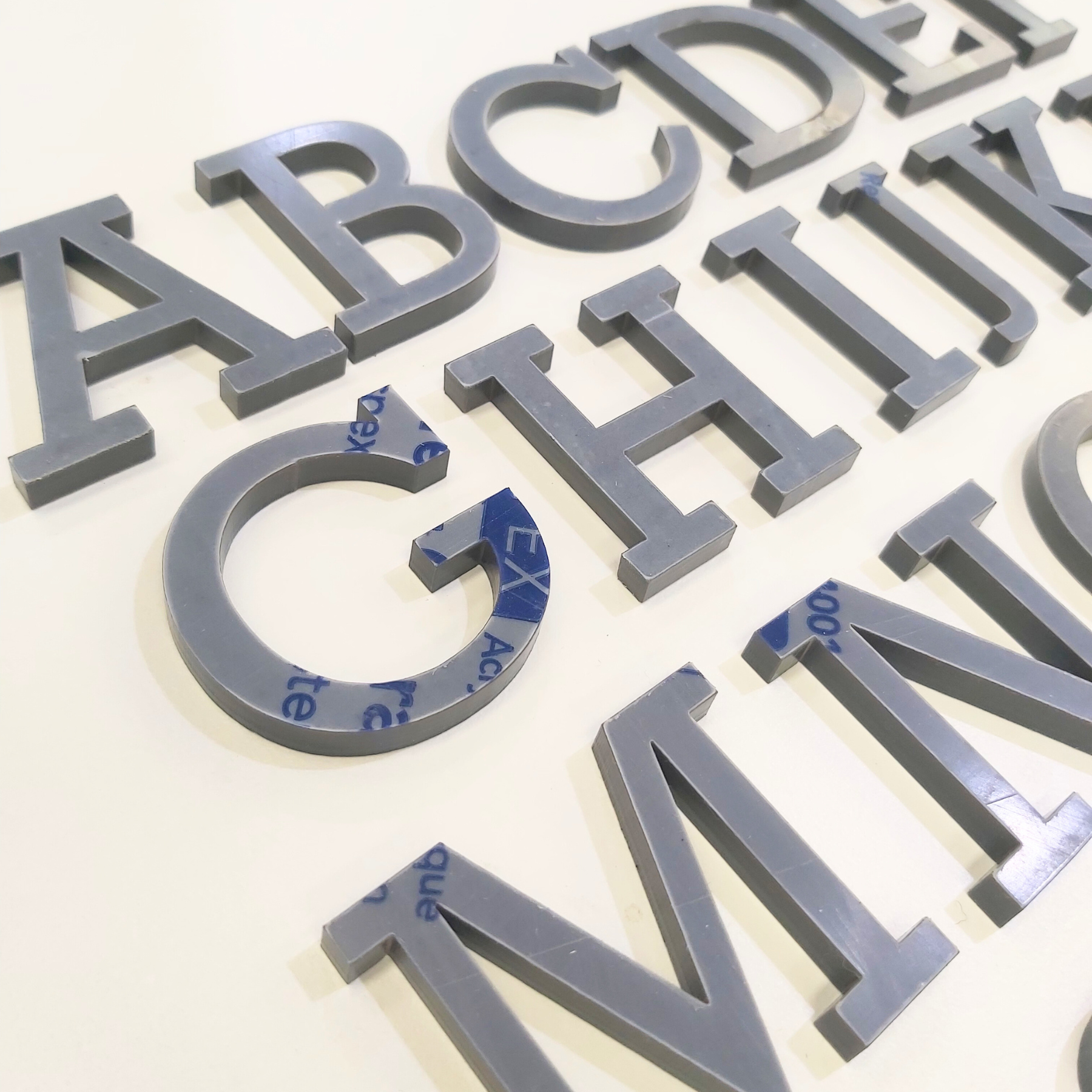 Dark Grey Acrylic Letters A-Z