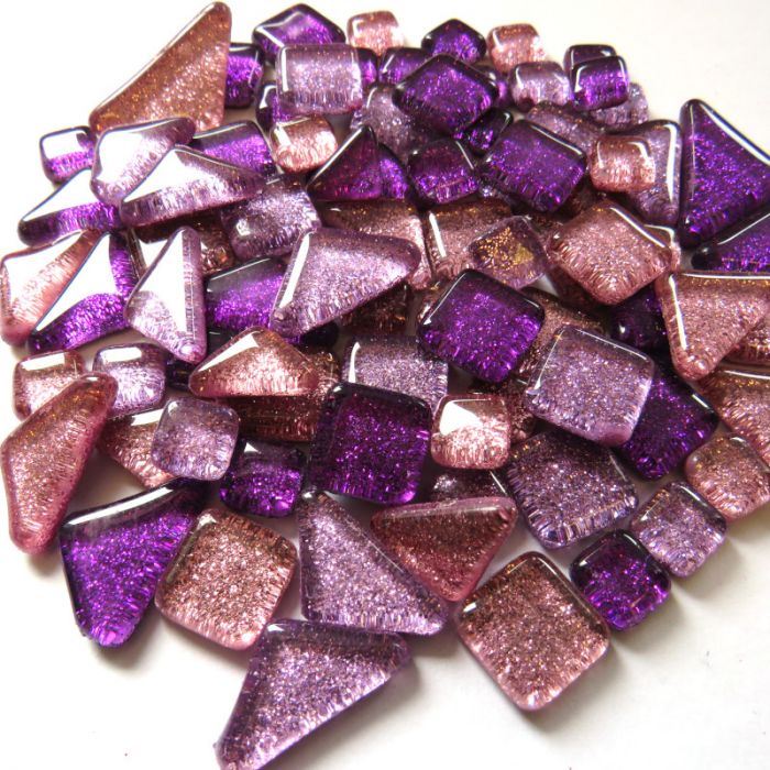 Glitter Shapes Loose - Purple Mix
