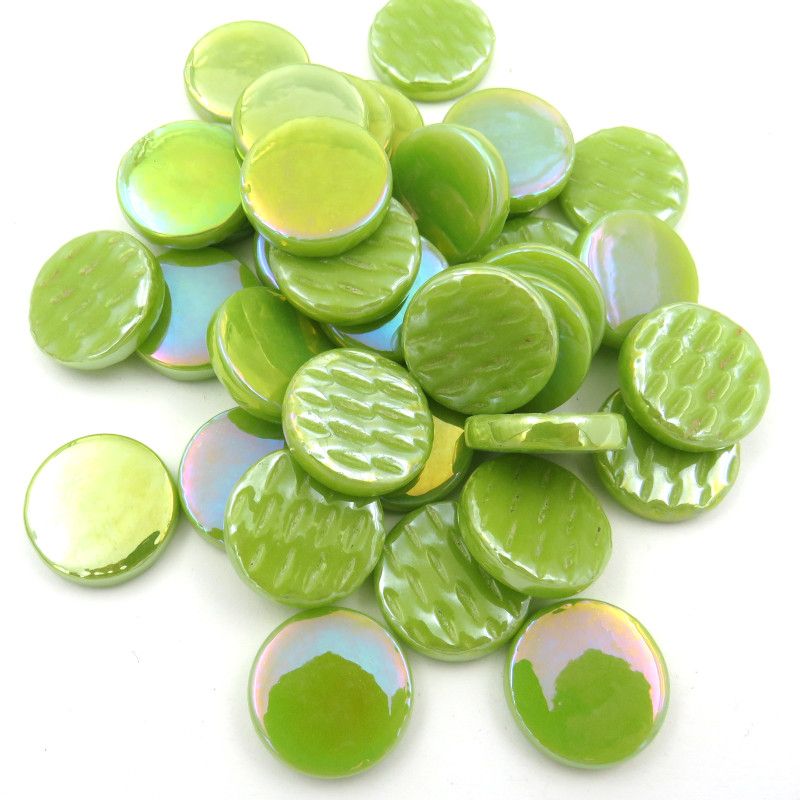 Penny Rounds Iridised - Bis91 Acid Green