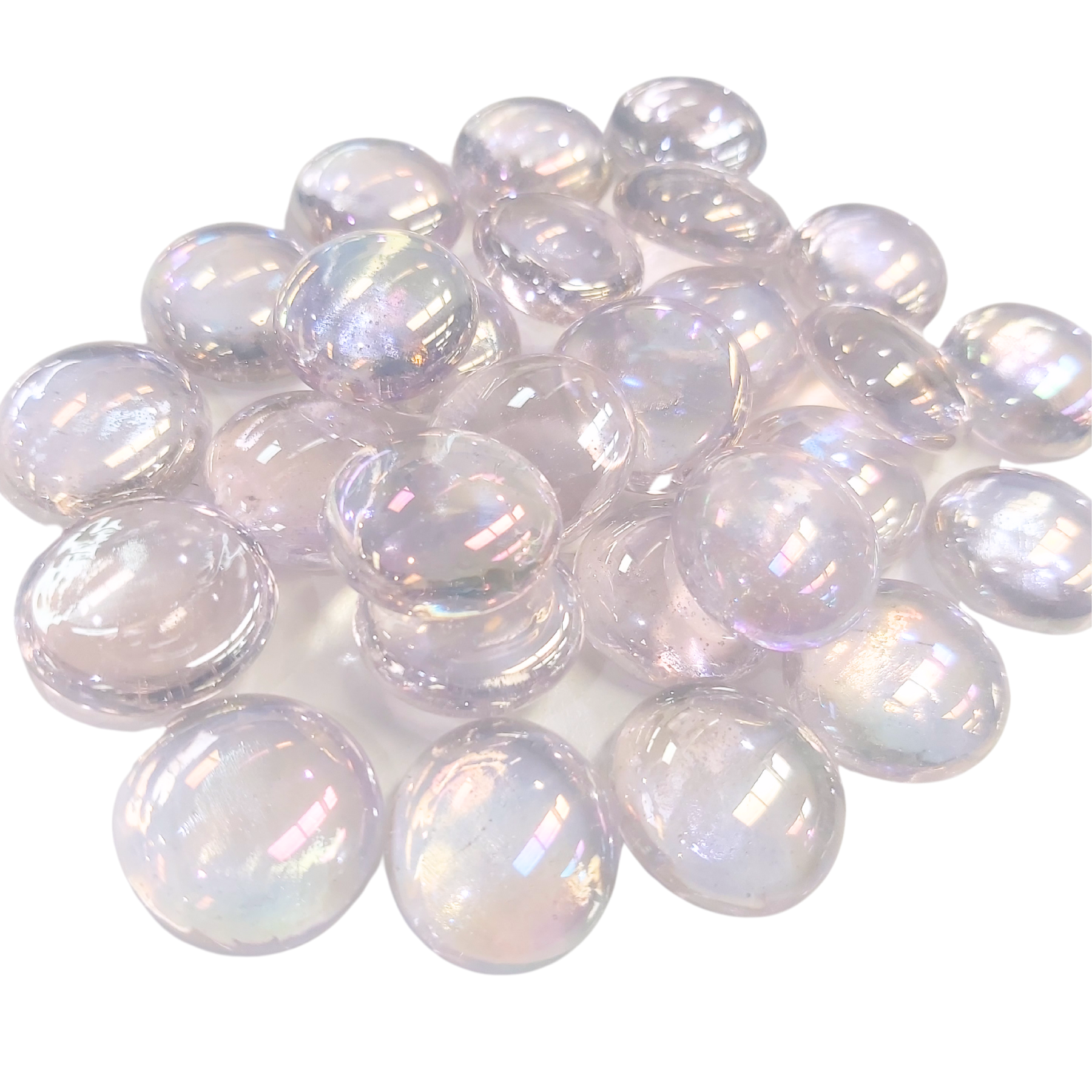 Glass Nuggets - Pastel Pink Crystal