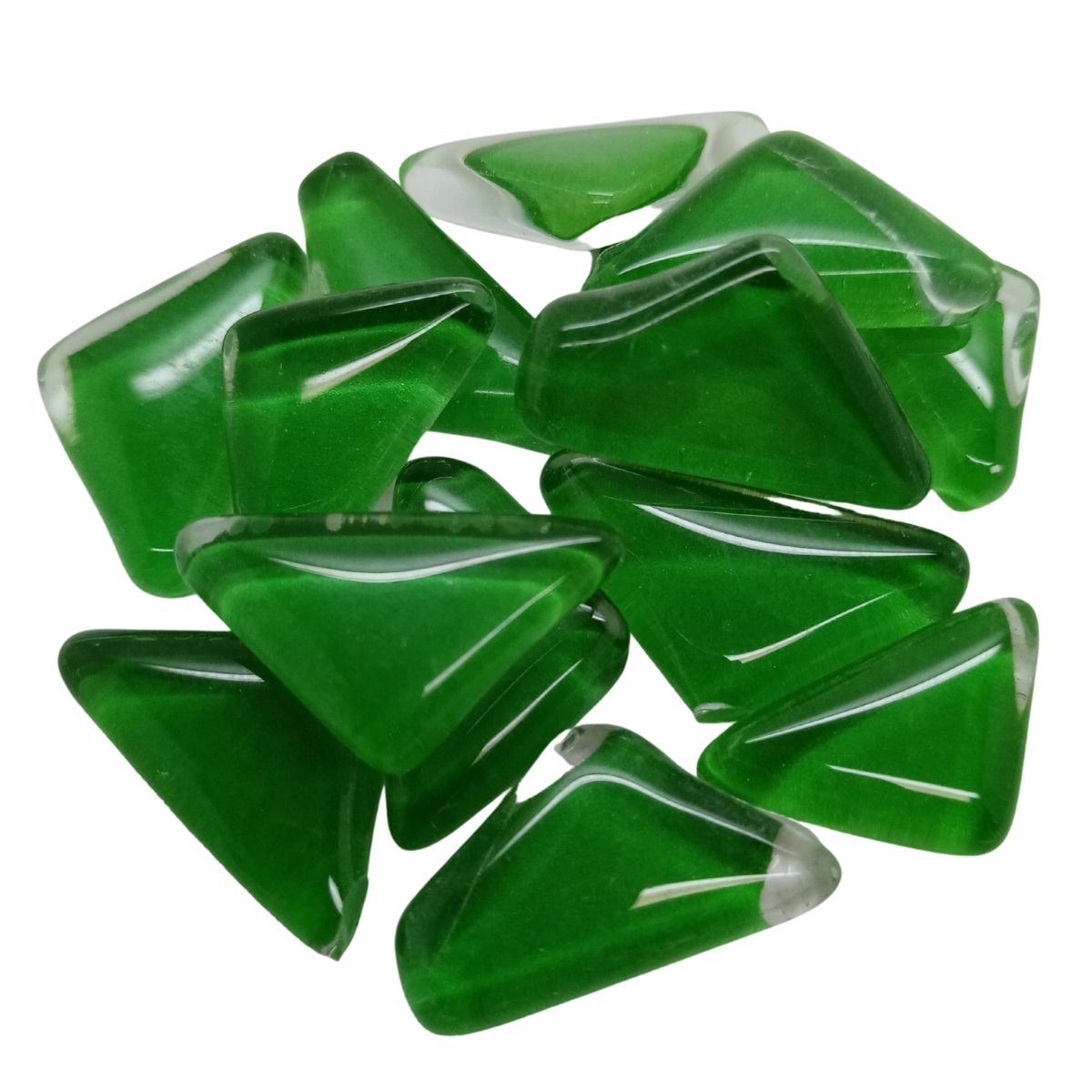 Soft Glass Puzzles Triangles - Bright Green - 250g
