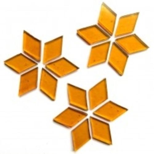 Stained Glass diamonds - Golden Amber