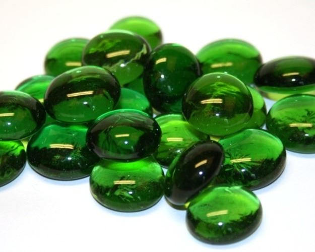 Glass Nuggets - Green Crystal