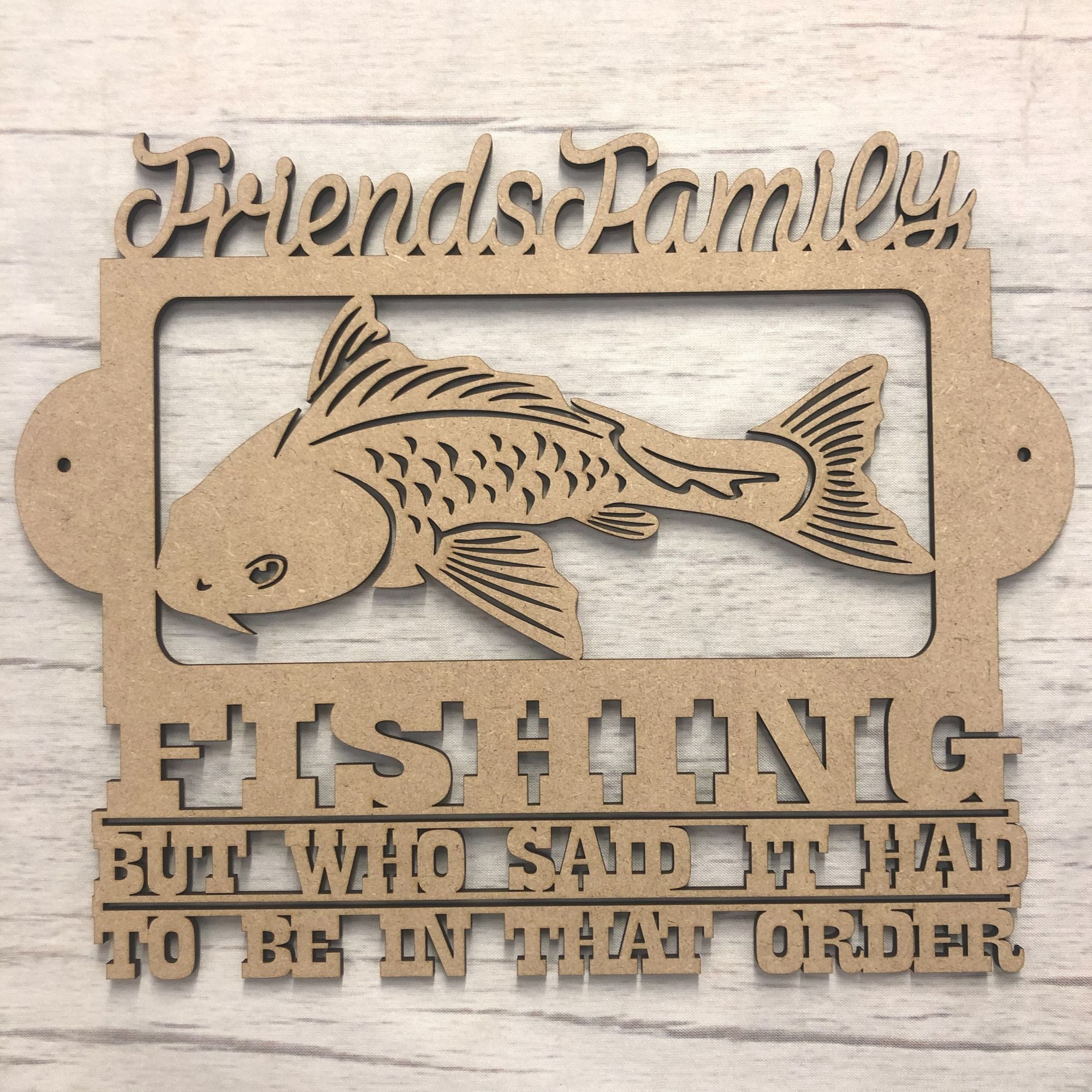 Base MDF - Fishing friends door plaque