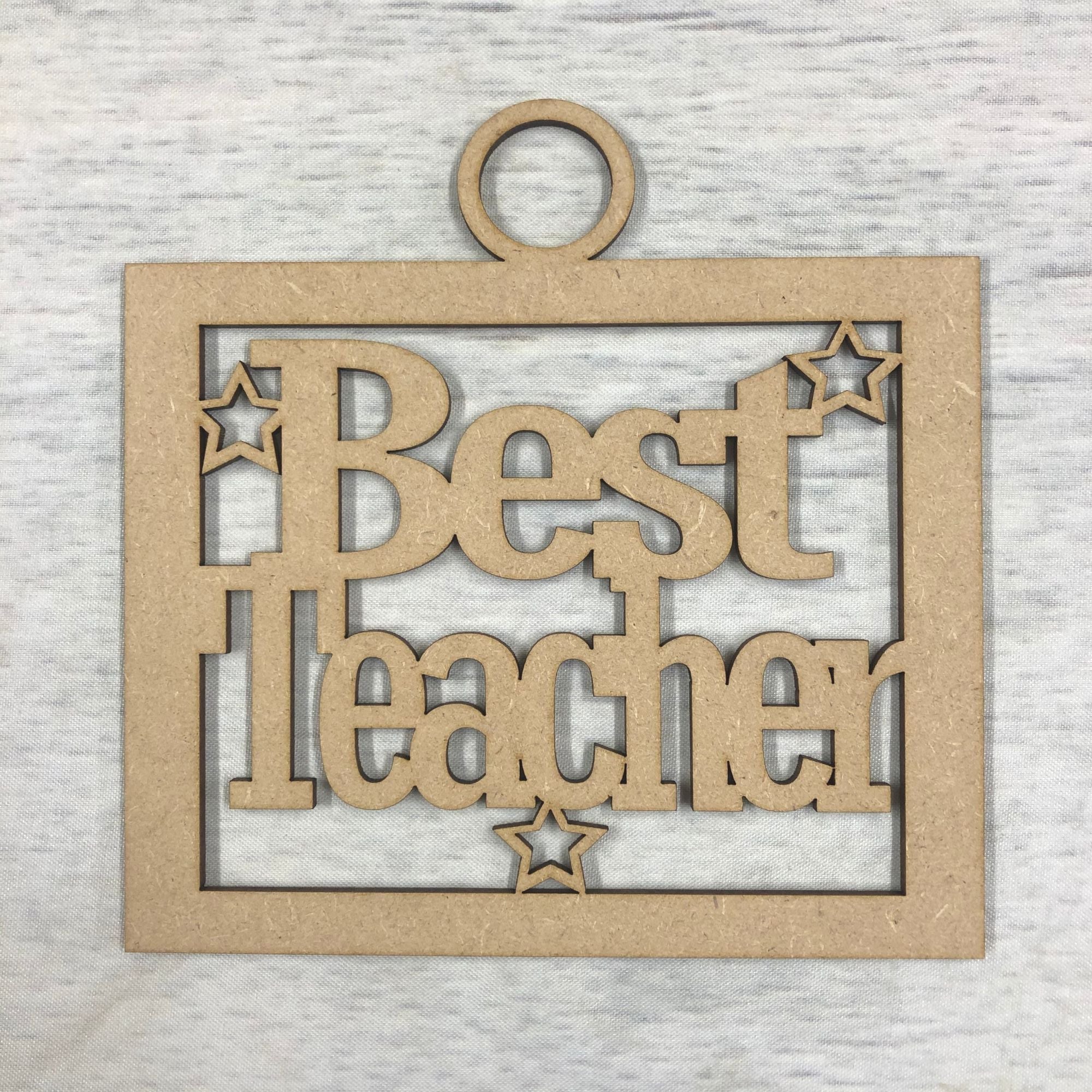 Base MDF - Best Teacher' craft hanger