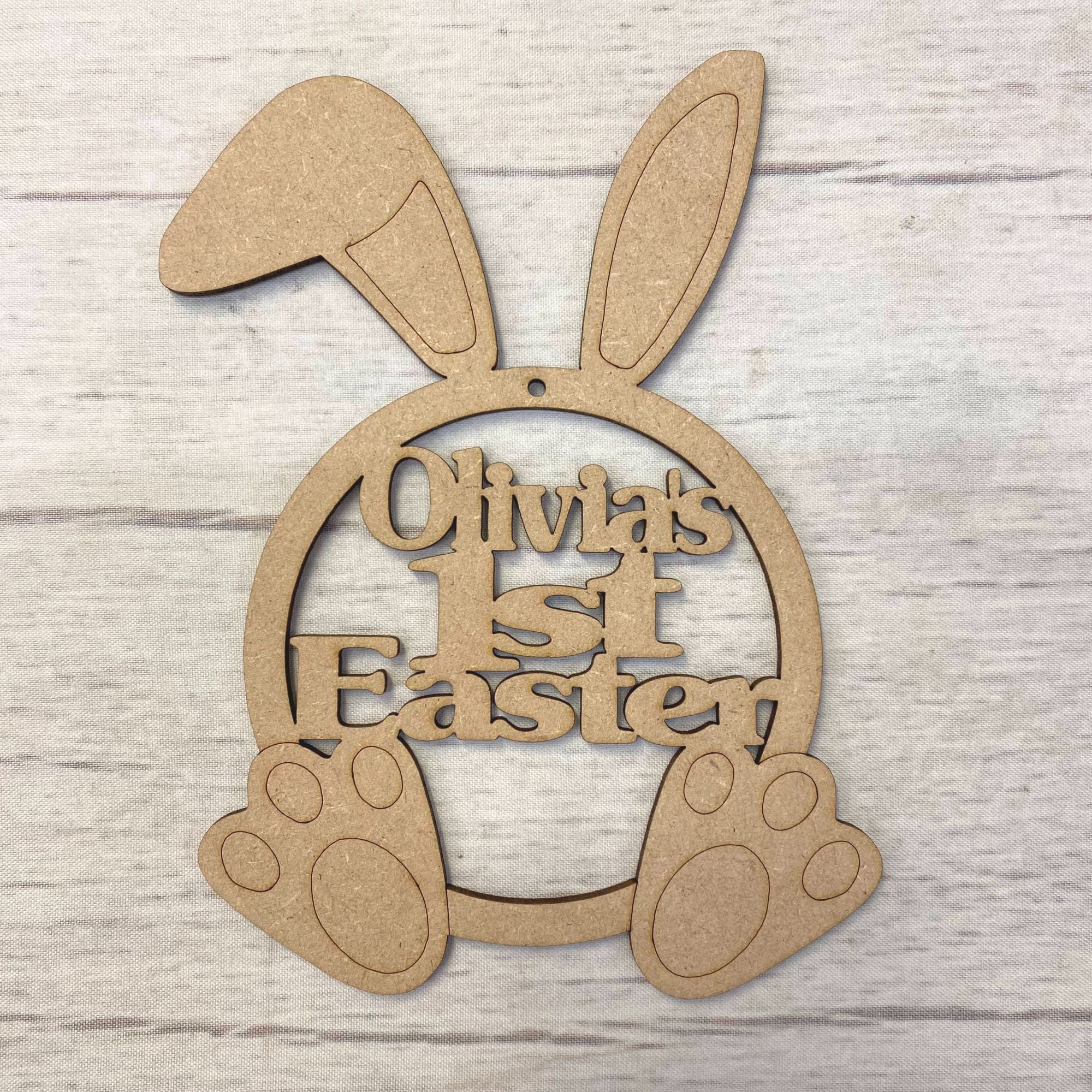 Base MDF - Bunny - Personalised 1st Easter