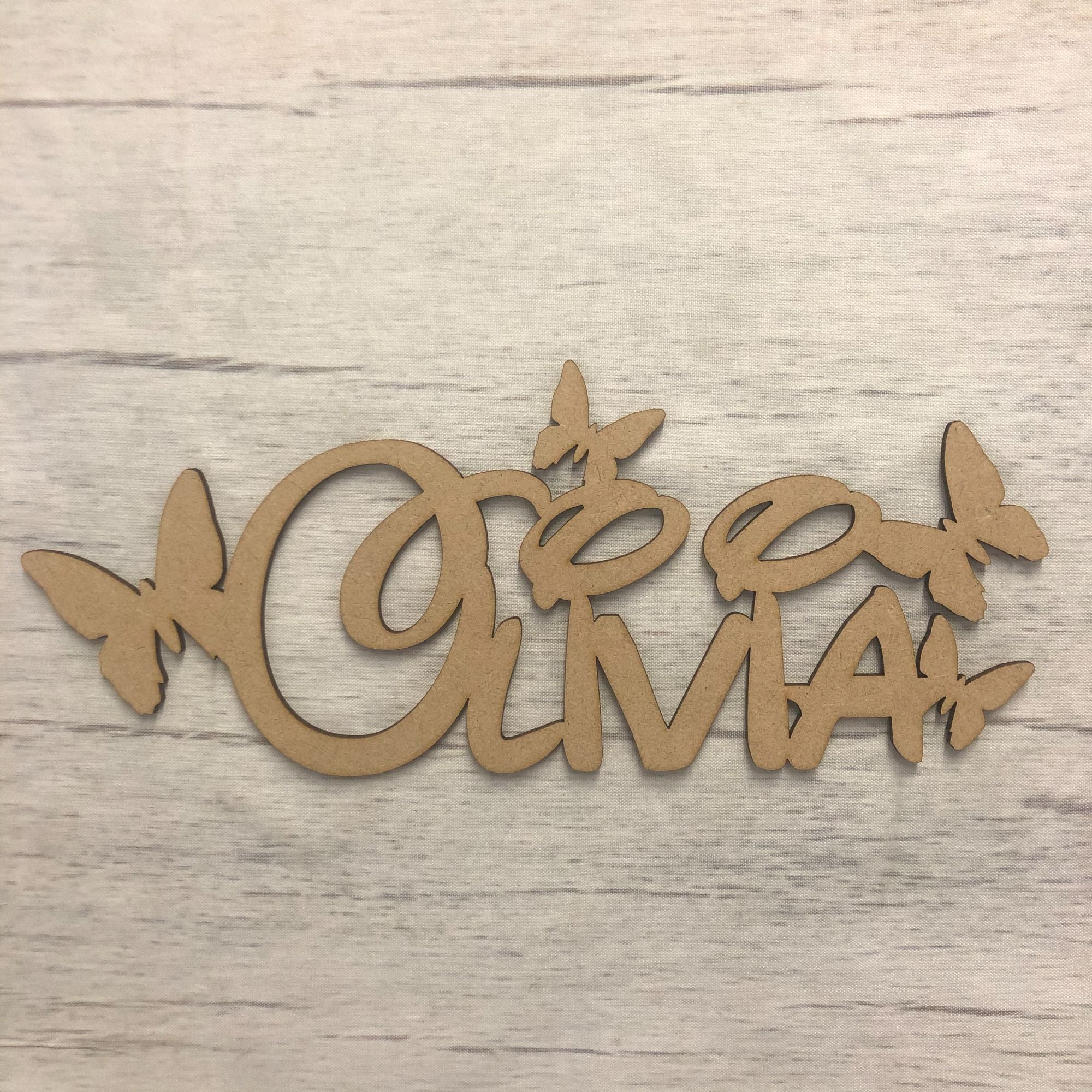 Base MDF - Butterfly Name Plaque - customised