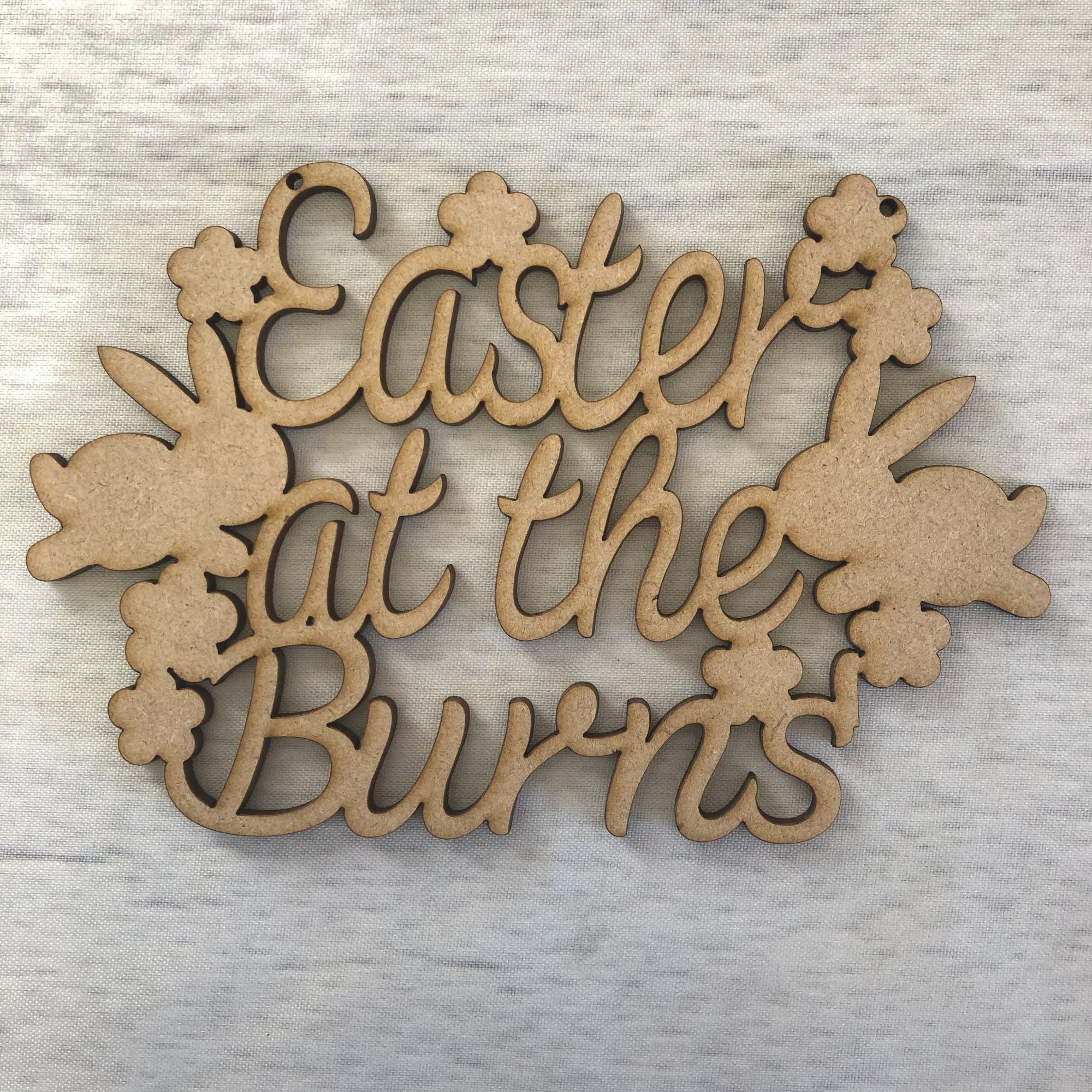 Base MDF - Easter wall plaque - Customised name