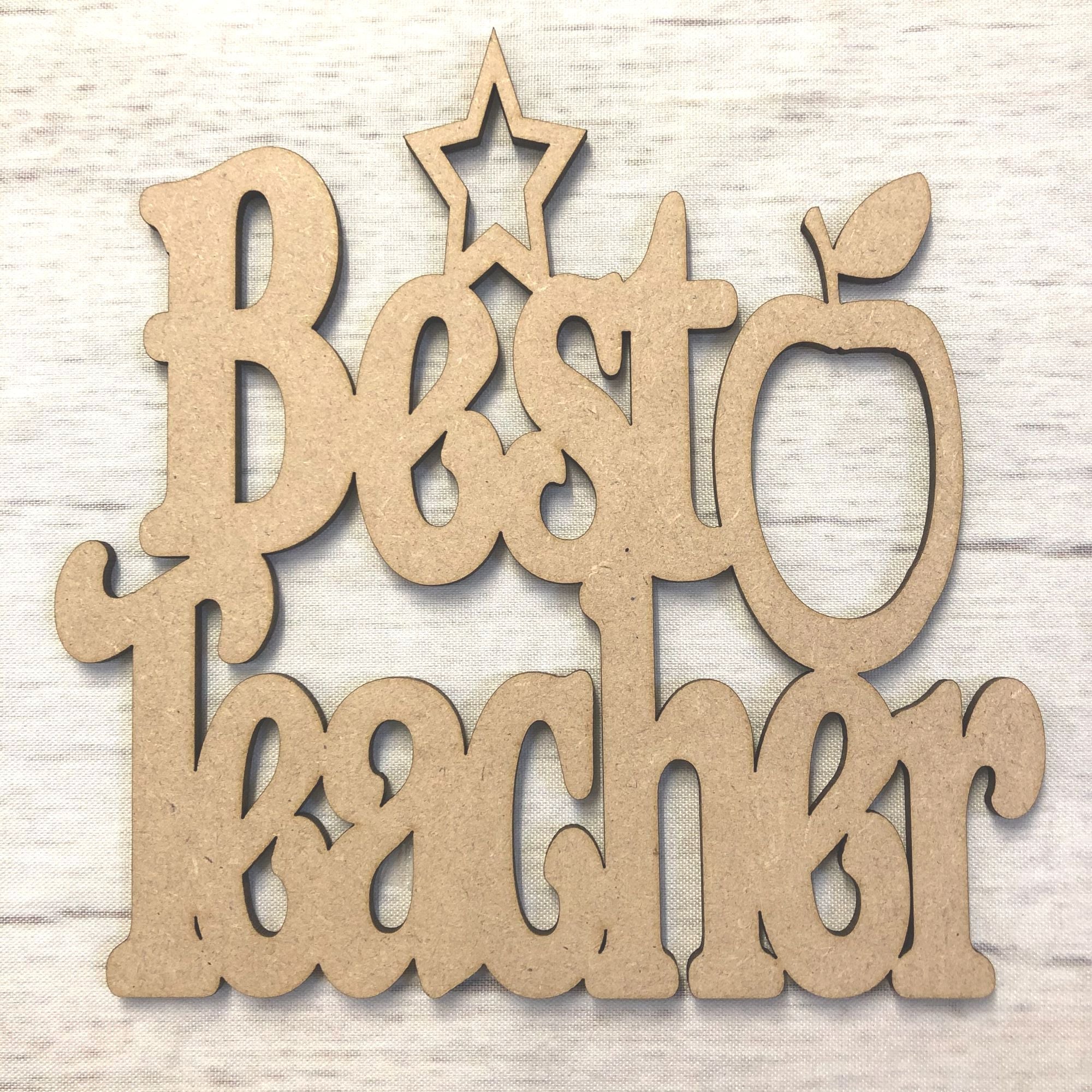 Base MDF - Best Teacher Plaque 2