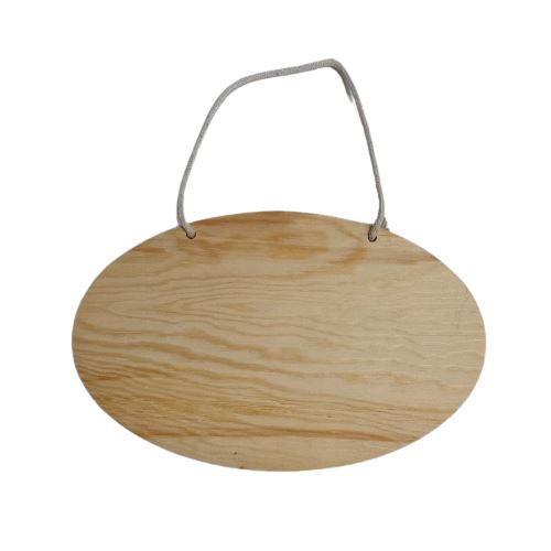Base - 20cm Wooden Oval Plaque - DISCONTINUED