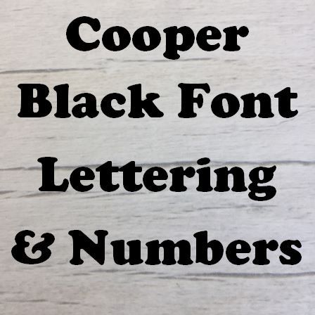 Base MDF - Cooper Black Letters words and names