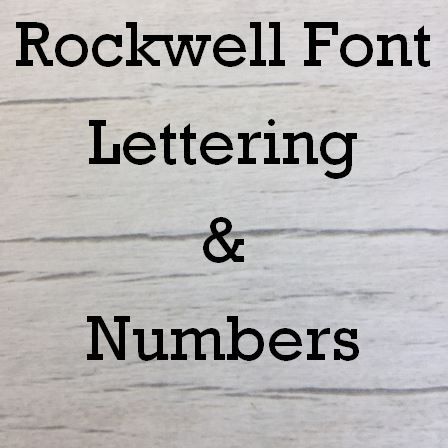Base MDF - Rockwell font Letters words and names