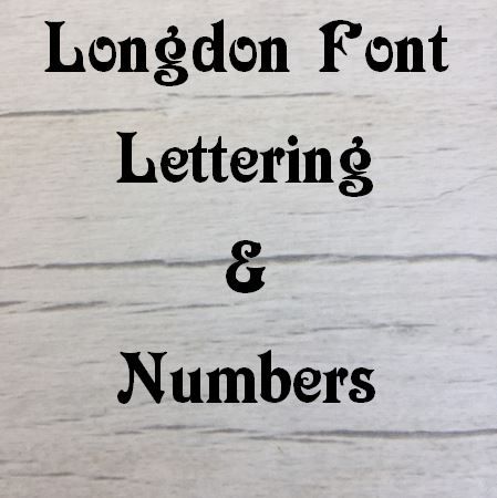 Base MDF - Longdon font Letters words and names