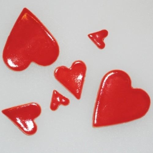 Handmade Shapes - Hearts Afire Red