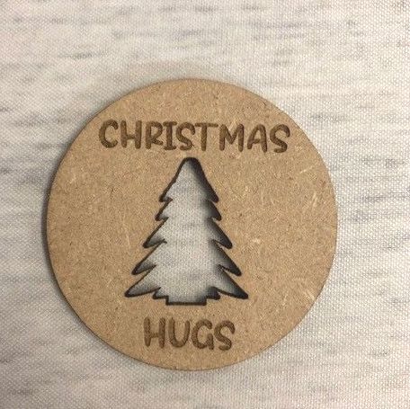 Base MDF - Christmas Pocket Hug - Engraved