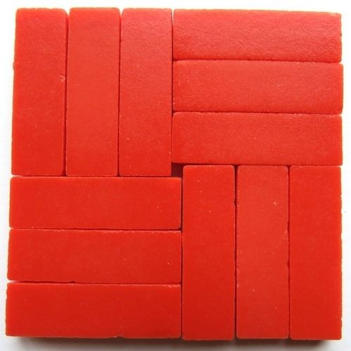 Rectangles Loose - 107  Bright Red