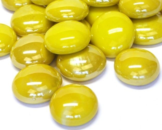 Glass Nuggets - Yellow Opalescent
