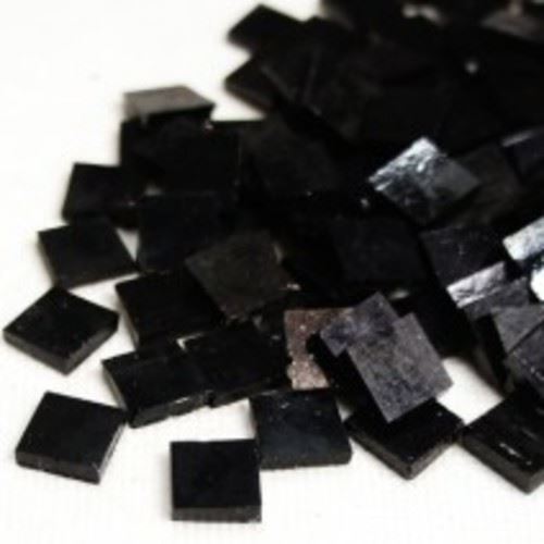 Mini Stained Glass tiles - Pure Black MG26 - 250g