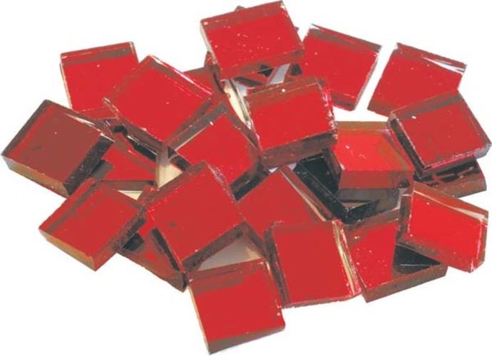 Mirror Tiles - 20mm Red