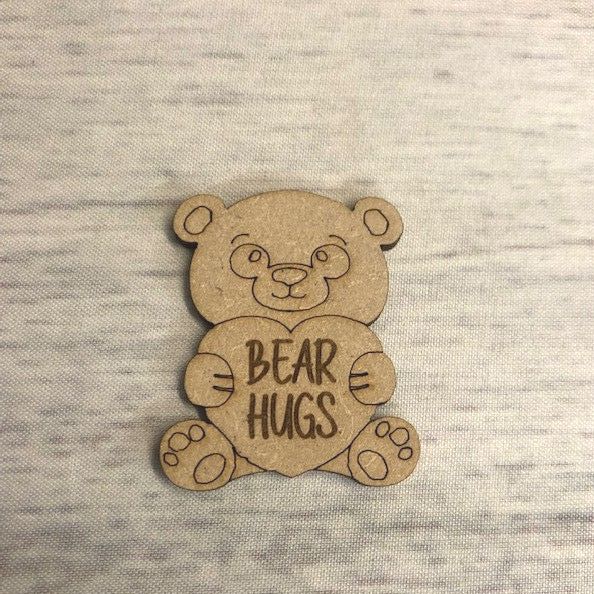Base MDF - Pocket Bear Hug - Engraved