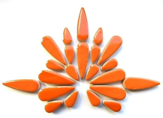 Ceramic Teardrops - Popsicle Orange