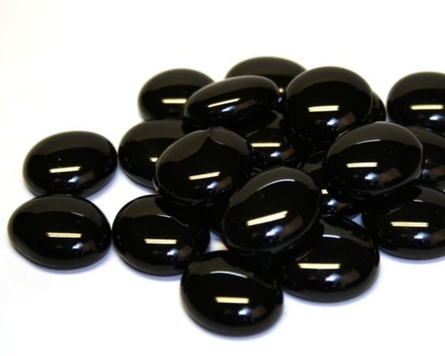 Glass Nuggets - Black Marble