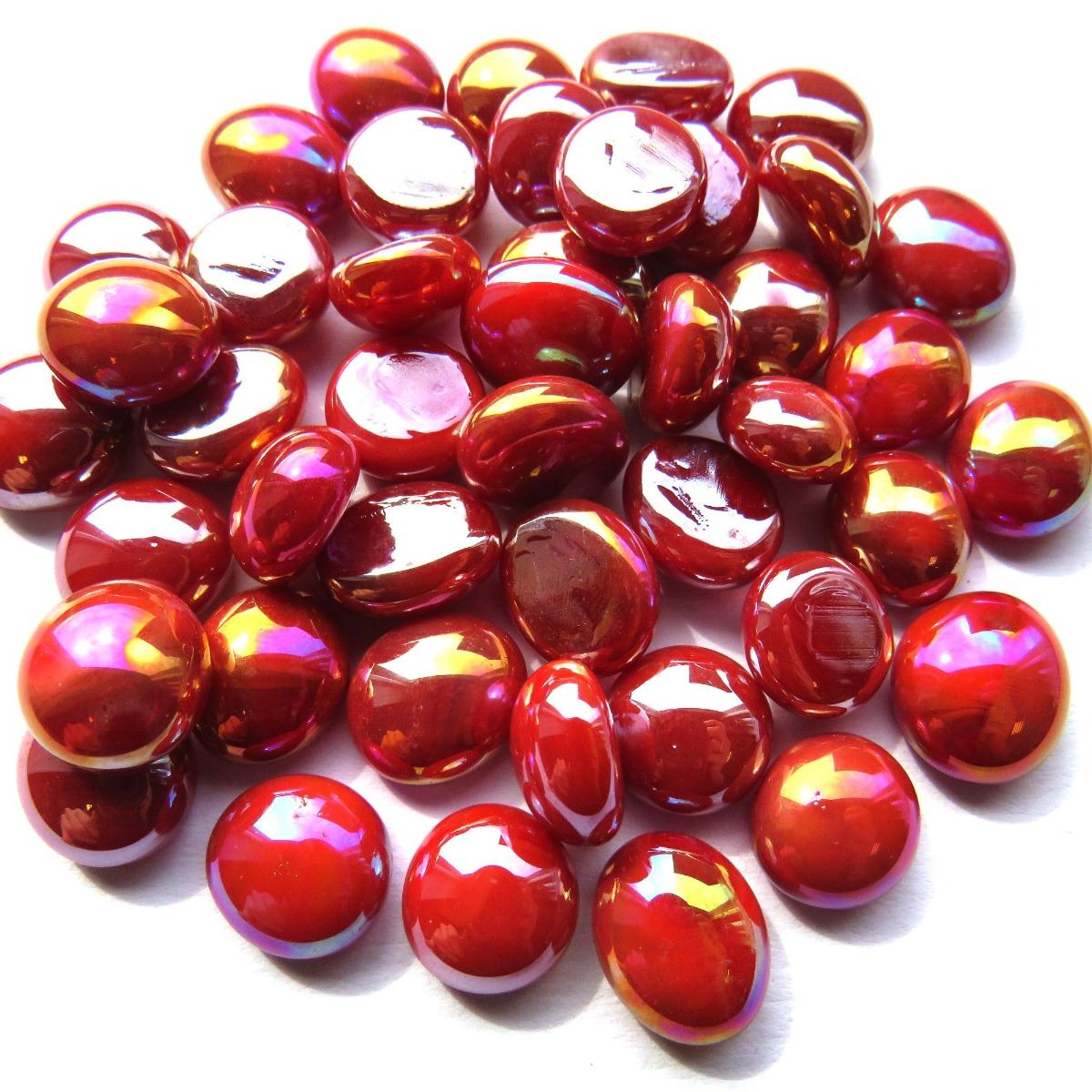 Mini Gems - Red Opalescent