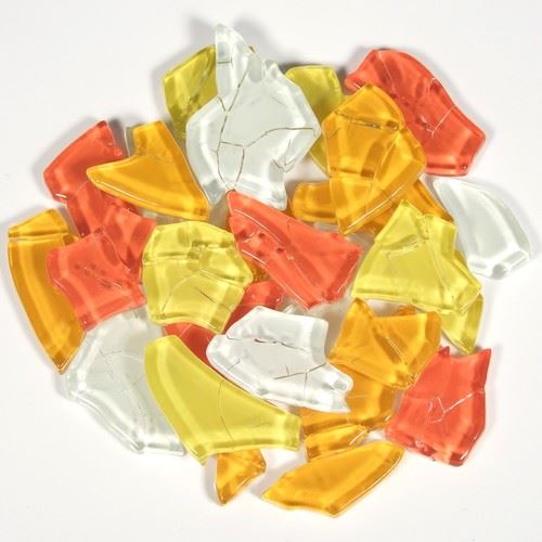 Crash Glass - Yellow and Red Mix