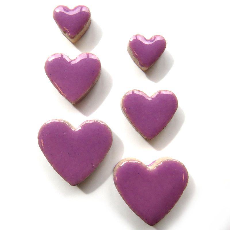 Heart Charm - Pretty Purple H43 - 50g