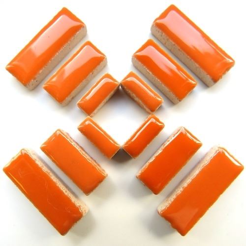 Ceramic Rectangles - Popsicle Orange H6