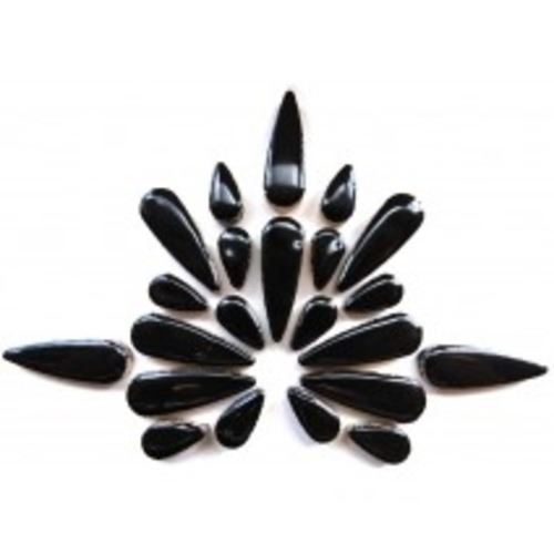 Ceramic Teardrops - Black